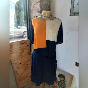 Dress 3 Colors with Tie around Waist & Button @the Back Top